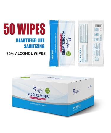 Beautifier Life Hand Sanitizing Wipes - 50 Individually Wrapped Antibacterial Wipes with 75% Alcohol, Aloe & Vitamin E - On-the-Go Essential for Travel, Home, Office & School - Aloe Vera, 50 Count - Buy Online on SooperMarket.com