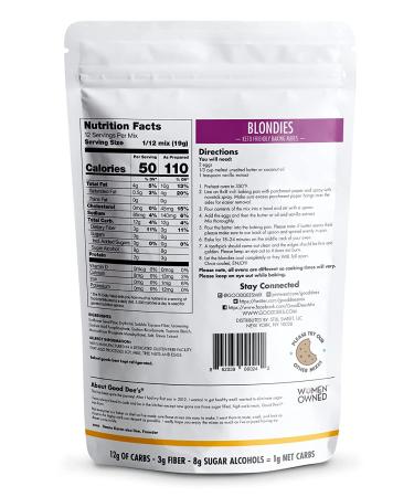 Good Dee's Low Carb Blondie Baking Mix - 8 oz (227g) | Keto-Friendly Treat - Buy Online on SooperMarket.com