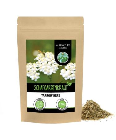 SHARBON Tea (250g) cut gently dried yarrow herb 100% pure and natural to prepare tea herbal tea yarrow tea 250 g (1 Pack)