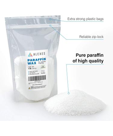 ALEXES Unscented Paraffin Wax Flakes for Candle Making - 1 lb Crafts Wax Melts - Buy Online on SooperMarket.com