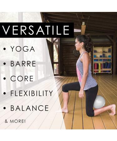 Live Infinitely 9 Barre Pilates Ball Set | Anti-Burst Mini Ball with Hand Pump | Yoga & Exercise eBook Included | Silver | Mesh Carrying Bag - Buy Online on SooperMarket.com
