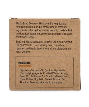 Mens Soap Company Shaving Soap 4.0 oz Refill Puck | Natural Vegan Ingredients | Shea Butter & Vitamin E | Thick Lather for Skin Protection - Buy Online on SooperMarket.com