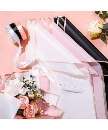 60 Sheets Waterproof Flower Wrapping Paper with Ribbons, Bouquet Pins - Ideal for Mother's Day, Valentine's Day, Weddings - 3 Colors Available - Buy Online on SooperMarket.com
