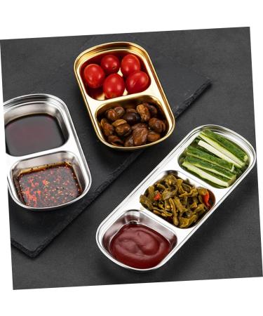 MAGICLULU Dining Tableware 9 Pcs Seasoning Dish Japan 304 Stainless Steel Household Seasoning Plate 20x8cmx3pcs As Shownx3pcs - Buy Online on SooperMarket.com