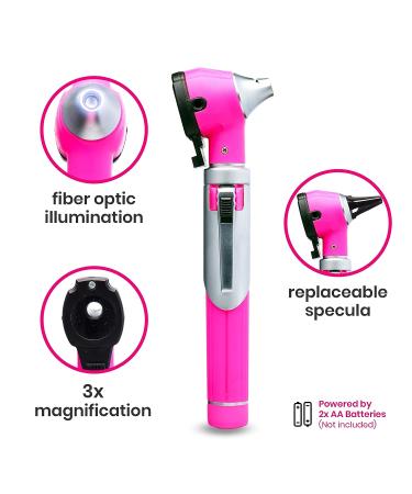 Zyrev ZetaLife Otoscope - Pocket-Sized Ear Scope with Light for Ear Infection Detection (Pink) - Buy Online on SooperMarket.com