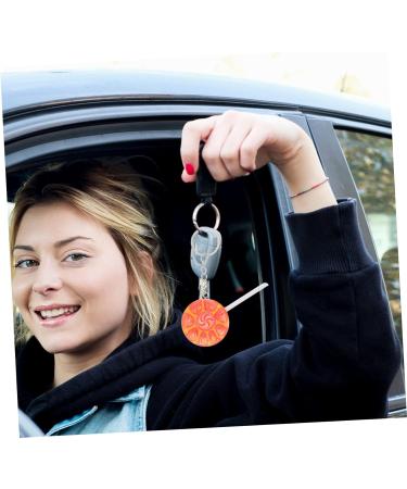 12 Pcs Lollipop Keychain Key Fob Lollipops DIY Charm Key Hanging Charms Dessert Bracelet 6X3CMx5pcs Assorted Colorx5pcs - Buy Online on SooperMarket.com