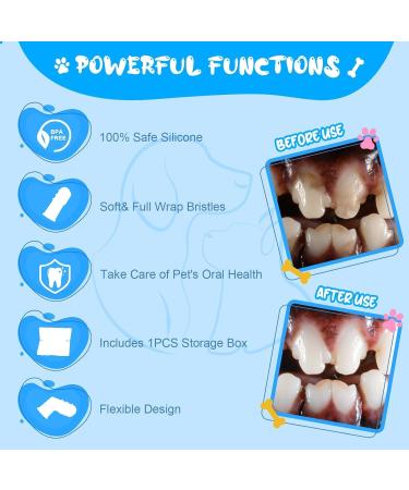 Adiwo Dog Toothbrush Finger 12 Pcs Reusable Dog Finger Toothbrush Anti-Plaque 360 Full-Surrounded Bristles Dog Tooth Brush Efficient Dog Teeth Cleaning Products for Dogs and Cats - Buy Online on SooperMarket.com