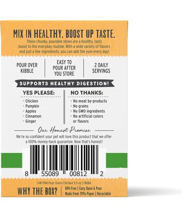 The Honest Kitchen Pumpkin Pour Overs Chicken & Pumpkin Stew Wet Dog Food Topper 5.5oz (12 Pack) - Buy Online on SooperMarket.com