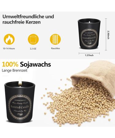Vezmoc 4 Pack Fragrance Candle Gift Set | Natural Soy Wax Candles for Valentine's Day | Stress Relief & Sleep | Perfect Gift Ideas for Women - Buy Online on SooperMarket.com