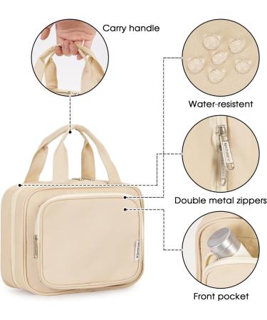 Narwey Women's Hanging Travel Toiletry Bag - Brown Medium | Cosmetics Makeup Organizer for Travel Size Accessories - Buy Online on SooperMarket.com
