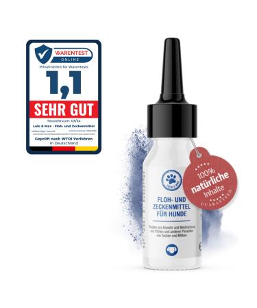 Lolo & Max - flea and tick and ticks for dogs 100% natural spot on - up to 8 months of defense & fighting fleas & other parasites such as ticks mites lice hairlings bugs