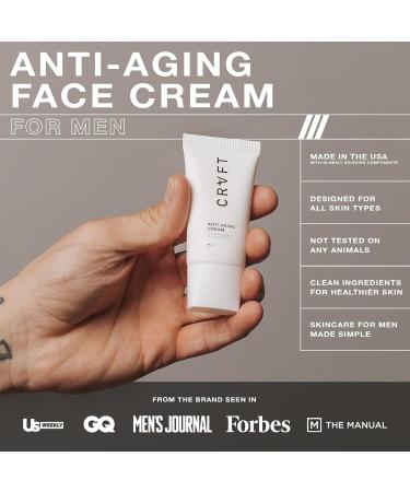 Hair Craft Co. Men's Anti-Aging Face Cream - 1oz | Fight Fine Lines & Wrinkles | 30-Day Supply | Unscented & Made in USA - Buy Online on SooperMarket.com
