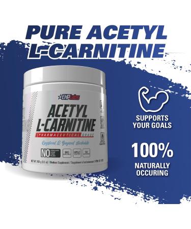 EHP Labs Acetyl L-Carnitine - Supports Natural Energy Production Aids Metabolism Assists in Healthy Brain Function Supports Heart Health Non-GMO Vegan Gluten Free - 50 Serves - Buy Online on SooperMarket.com