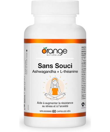 Orange Naturals - Peace of Mind - Ashwagandha and L-theanine 60 Caps - Ashwagandha KSM 66 L-Theanine - Stress and Anxiety Supplement - KSM 66 Ashwagandha Capsules 300mg and L Theanine 100mg - Buy Online on SooperMarket.com