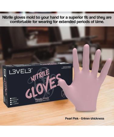 Professional Heavy Duty L3 Level 3 Nitrile Gloves - Latex Free - Large - Box of 100 Pink - Buy Online on SooperMarket.com