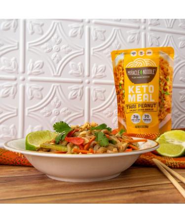 Miracle Noodle Thai Peanut Shirataki Noodles - Gluten Free, Vegan, Non GMO, Low Calorie, Keto - 9.2 Oz (6-Pack) - Buy Online on SooperMarket.com