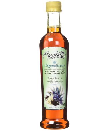 Amoretti Premium Organolicious Flavored Blue Agave Nectar, French Vanilla, 12.7 Fluid Ounce