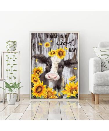 2 Pack Cow Diamond Painting Kits - DIY 5D Full Drill Art with Round Diamonds for Adults & Kids - Home Wall Decor Gift - 12x16inch - Buy Online on SooperMarket.com