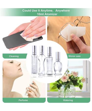 H&D Vintage Refillable Perfume Bottles - 4pcs Glass Spray Bottles | Perfect Wedding Gifts for Her - Buy Online on SooperMarket.com