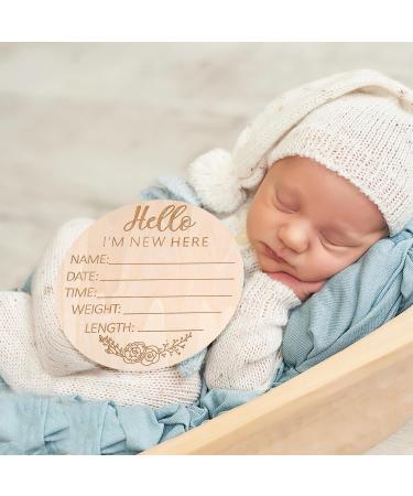 Ouligay Wooden Baby Announcement Sign - Hello World - Birth Announcement Prop for Newborns - 5.83 Inch - Buy Online on SooperMarket.com