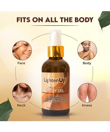 OMIC LightenUp Brightening Body Oil - 4.2 fl oz - Dark Spot Remover for Men and Women - Vitamin E, Shea Butter, Almond Oil - Hyperpigmentation Serum - Buy Online on SooperMarket.com