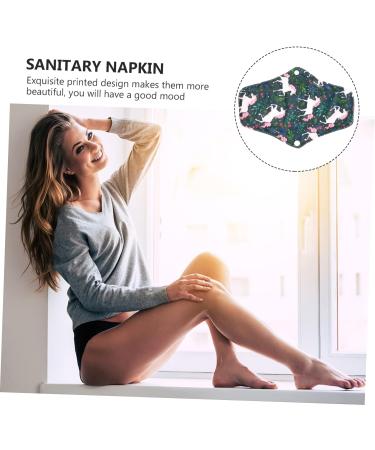 6pcs Reusable Bamboo Charcoal Panty Liners | Washable Cloth Menstrual Pads Set for Girls | Maternity Napkin & Panties | Eco-Friendly Menstrual Pad - Buy Online on SooperMarket.com