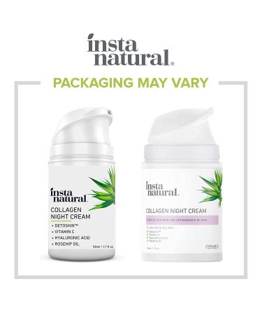 InstaNatural Collagen Night Cream 1.7 fl oz - Anti-Aging Moisturizer for Youthful Skin - Buy Online on SooperMarket.com