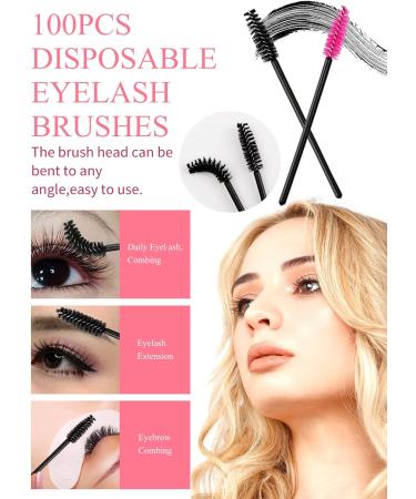 Yokilly 300PCS Disposable Mascara & Lip Wands Set - Makeup Tool Kit with Organizer Box (Black+Pink) - Buy Online on SooperMarket.com