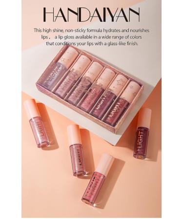 6PCS Bangfeng Lip Oil Set - Moisturizing Lip Gloss Kit for Women (Set A) - Buy Online on SooperMarket.com