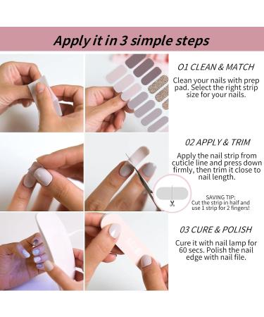 20Pcs Self-Adhesive Gel Nail Strips: Christmas Halloween Full Wraps with Nail File - Beanpaste - Buy Online on SooperMarket.com