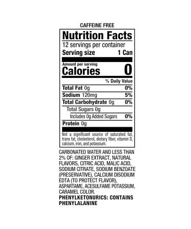 Canada Dry Zero Sugar Ginger Ale Soda 12 fl oz Cans 12 Pack - Refreshing Zero Sugar Drink Option - Buy Online on SooperMarket.com