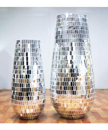 REDODEDO Real Glass Silver Mirrors Mosaic Tiles Sticker - 3600pcs Self Adhesive Craft Tiles 5mm by 5mm - Buy Online on SooperMarket.com