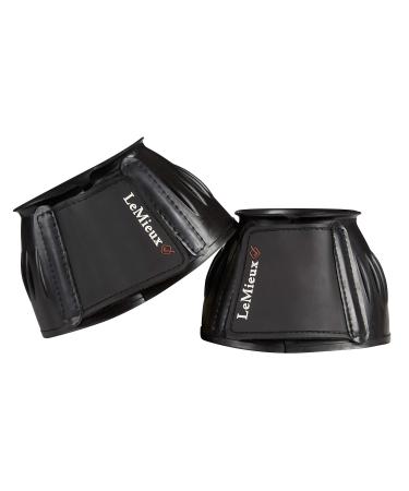 LeMieux Black Rubber Bell Overreach Horse Boots - Protective Gear and Training Equipment - Equine Boots Wraps & Accessories Medium Black Rubber Bell