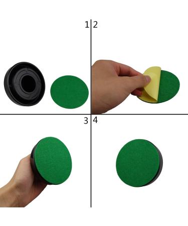 Kasteco Self Adhesive Air Hockey Mallet Felt Pads Green - 94mm - 6 Pack - Buy Online on SooperMarket.com