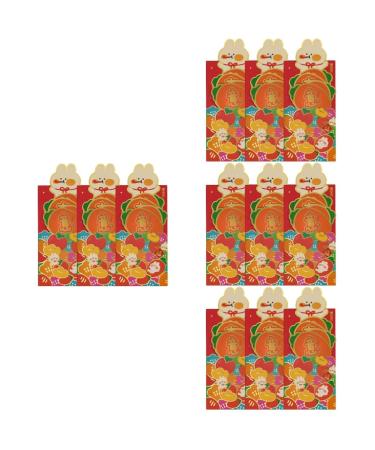 Amosfun 12 Pcs 2023 Red Envelope Lai See Hong Bao Birthday Money Pockets Cash Envelopes Wedding Red Pocket Rabbit Year Red Packets Lucky Money Packets Wedding Money Year Red Envelope Paper