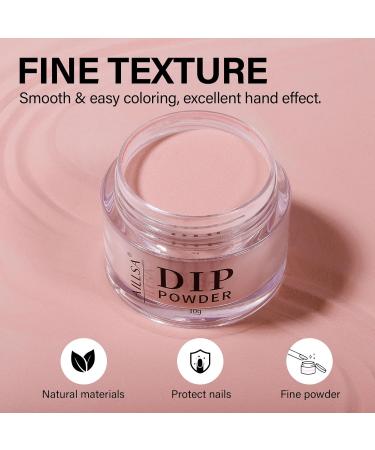 AILLSA Dip Powder - Translucent Jelly Nude Salmon Pink Nail Dipping Powder for DIY Manicure | Easy to Use Perfect Christmas Gift (1 Oz - Buy Online on SooperMarket.com