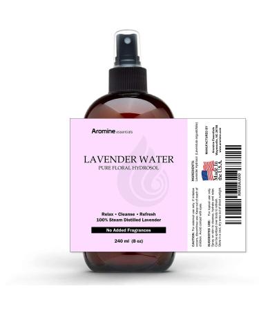 Organic Lavender Floral Water Hydrosol - 8oz (240ml) | 100% Pure Lavender Hydrosol - 8 Ounce Bottle - Buy Online on SooperMarket.com