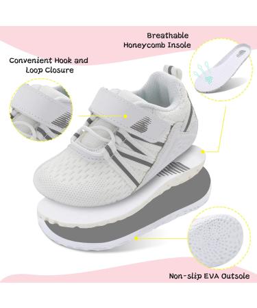 Joinfree Baby Sneakers | Soft Anti-Slip Sole Newborn First Walkers | Breathable Athletic Running Shoes 0-6 Months White - Buy Online on SooperMarket.com