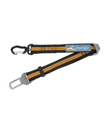 Kurgo belt lock dog belt for the car compatible with tru-fit dog dishes from 38 cm to 56 cm extended orange rotating carabiner belt orange single pack