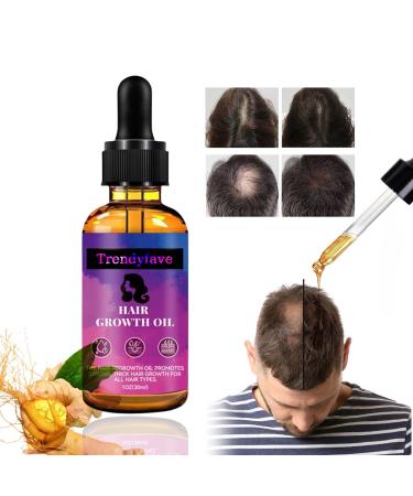 Trendyfave Hair Growth Serum Vitamins Serum for Hair Loss and Hair Regrowth Ginger Oil for Hair Growth for Balding Thinning Repairs Hair Follicles Natural Herbal Hair Growth Oils for Men and Women
