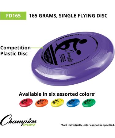 Champion Sports Competition Flying Disc - Multiple Colors & Sizes - 11 Diameter - 165g - Assorted (Single) - Buy Online on SooperMarket.com