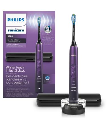Philips Sonicare 9000 Special Edition Rechargeable Toothbrush, Black/Purple, HX9911/91