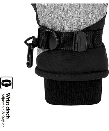 Highcamp Kids Waterproof Winter Snow Gloves with Reflector M(6-8Y) - Heather - Buy Online on SooperMarket.com