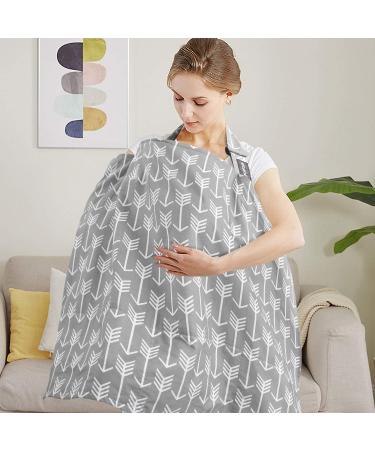 Yoofoss Silent Scarf & Cotton Shut-Up Apron - Multi-Purpose Breastfeeding Cover Privacy Screen & Nut Cover Cloth (100x65 cm Gray) - International Shipping Available - Buy Online on SooperMarket.com