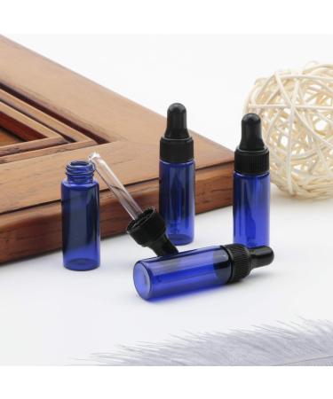 Rowiz 30 Pack 5ml Glass Drip Bottles for Essential Oils Lotions & Perfumes - Blue with Droppers & Caps - Buy Online on SooperMarket.com
