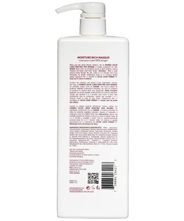 Framesi Color Lover Moisture Rich Masque - Sulfate Free Hair Mask for Color Treated Hair - 33.81 Fl Oz - Pack of 1 - Buy Online on SooperMarket.com