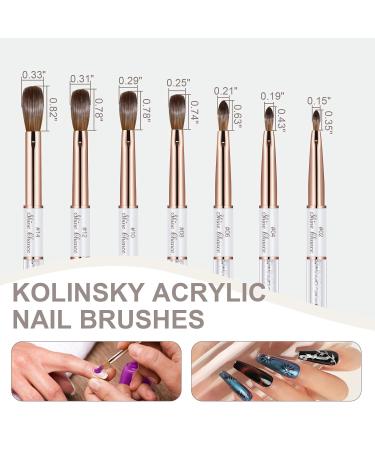 Buy Acrylic Nail Brush Size 10 - 100% Real Kolinsky Nail Art Brush for Professional & DIY Use | Perfect for Acrylic Powder Application - Buy Online on SooperMarket.com