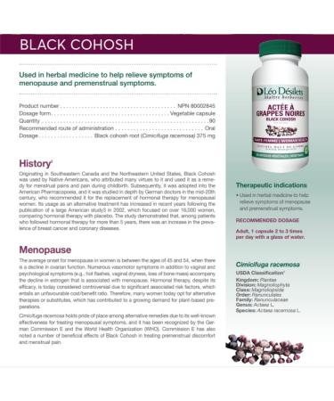 L o D silets - Black Cohosh for Menopause and PMS (90 caps) - Buy Online on SooperMarket.com