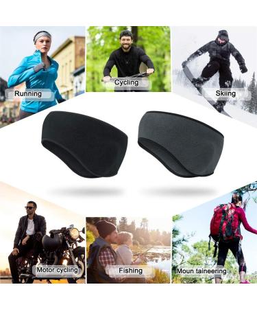 Hasagei Winter Headband - Thermal Ear Warmer for Men & Women | Sports Bandana for Jogging Hiking Cycling & Motorcycle Riding - Black & Polar Fleece - Buy Online on SooperMarket.com