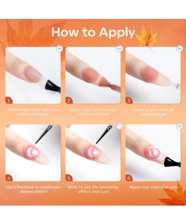 Modelones Blooming Gel Nail Polish Kit - 15ml Clear Marble Floral & Watercolor Nail Art Accessories for Stunning Designs - International Shipping - Buy Online on SooperMarket.com